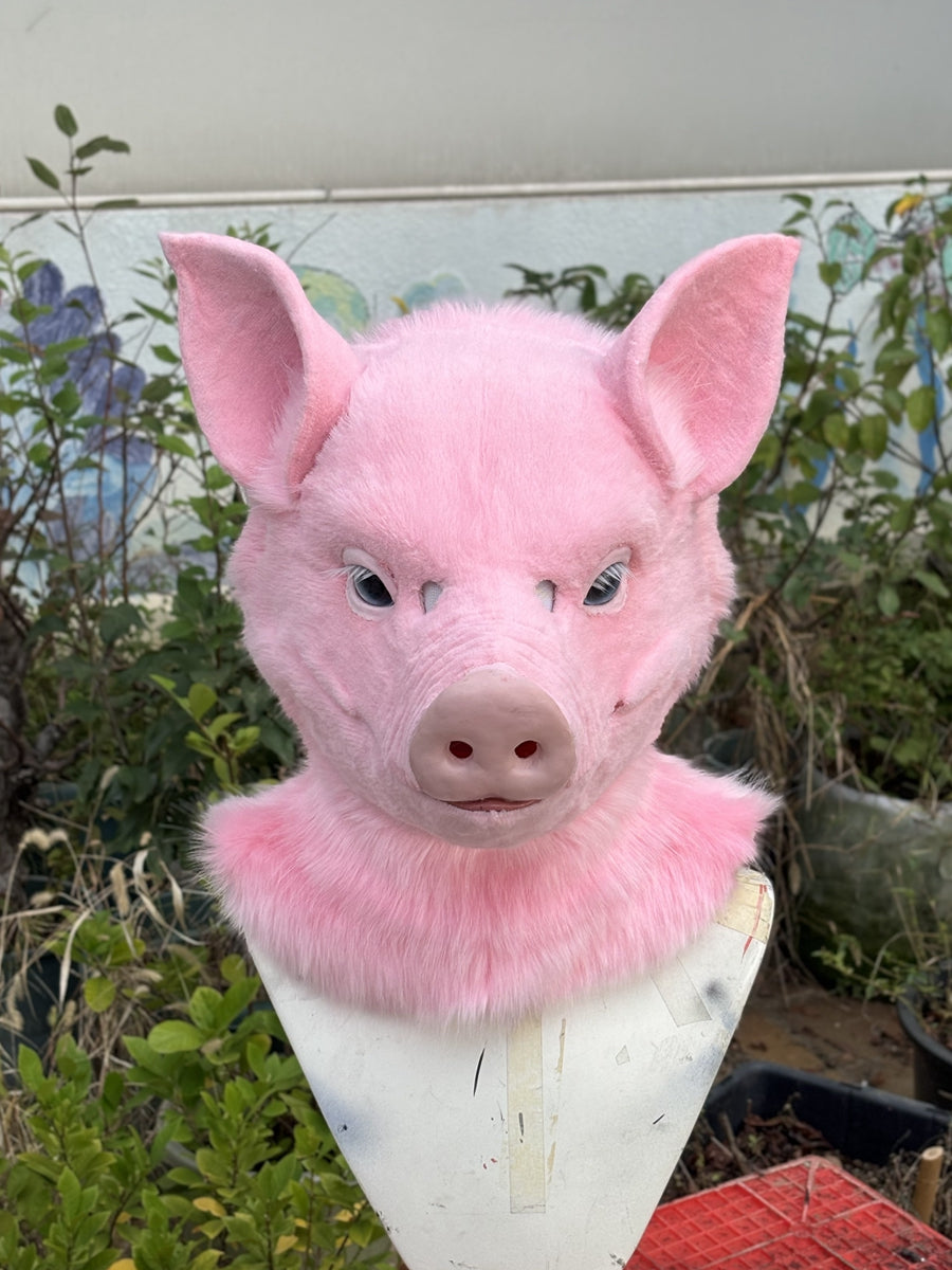 [Premade] Cute Pig Realistic Fursuit Head Movable Jaw