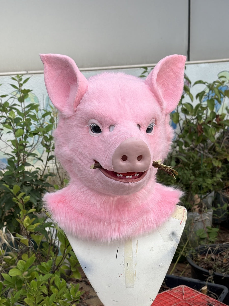 [Premade] Cute Pig Realistic Fursuit Head Movable Jaw