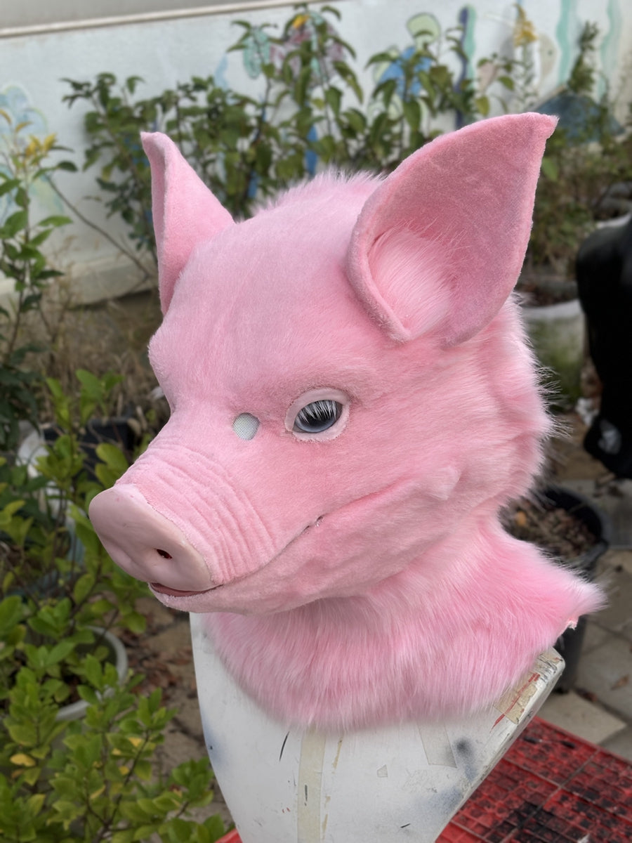 [Premade] Cute Pig Realistic Fursuit Head Movable Jaw