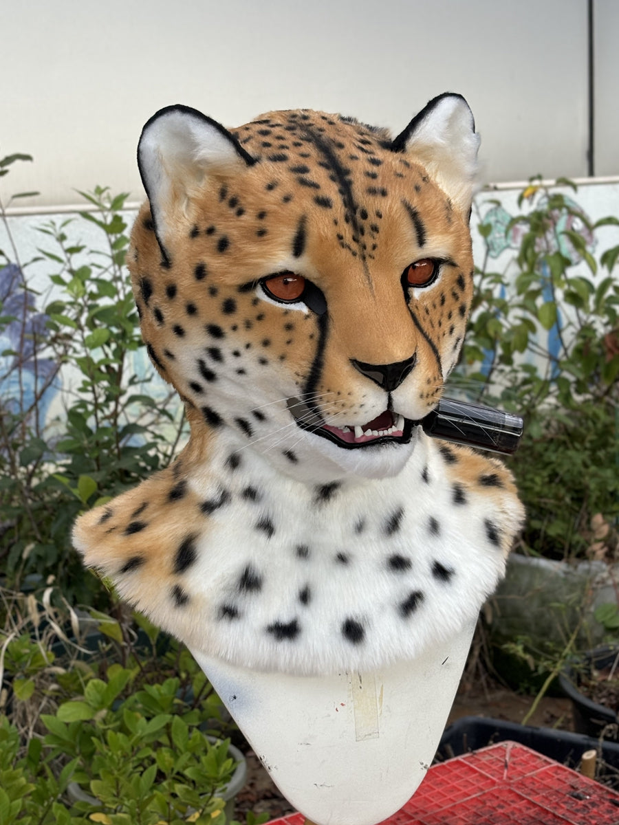 [Premade] Cheetah Realistic Fursuit Head Movable Jaw