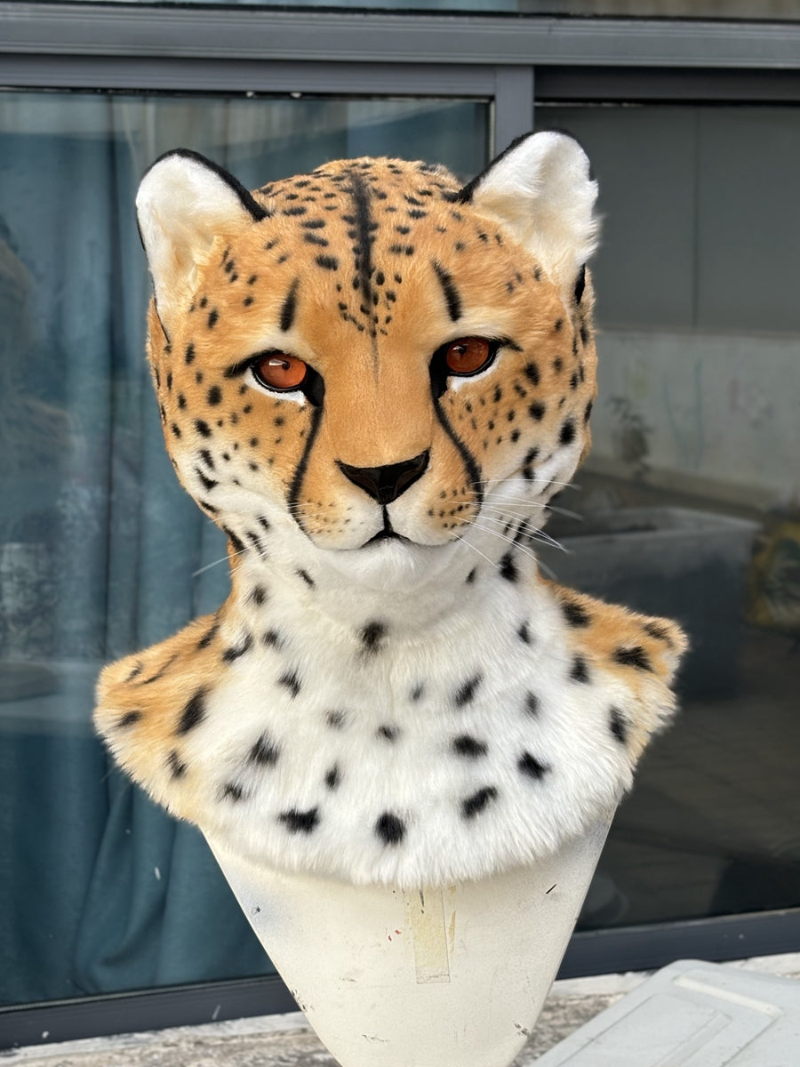[Premade] Cheetah Realistic Fursuit Head Movable Jaw