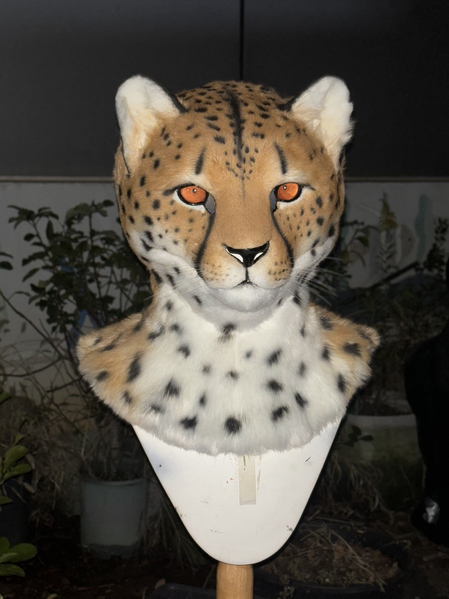 [Premade] Cheetah Realistic Fursuit Head Movable Jaw