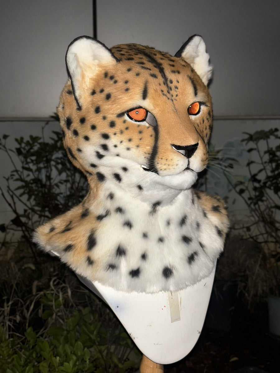 [Premade] Cheetah Realistic Fursuit Head Movable Jaw