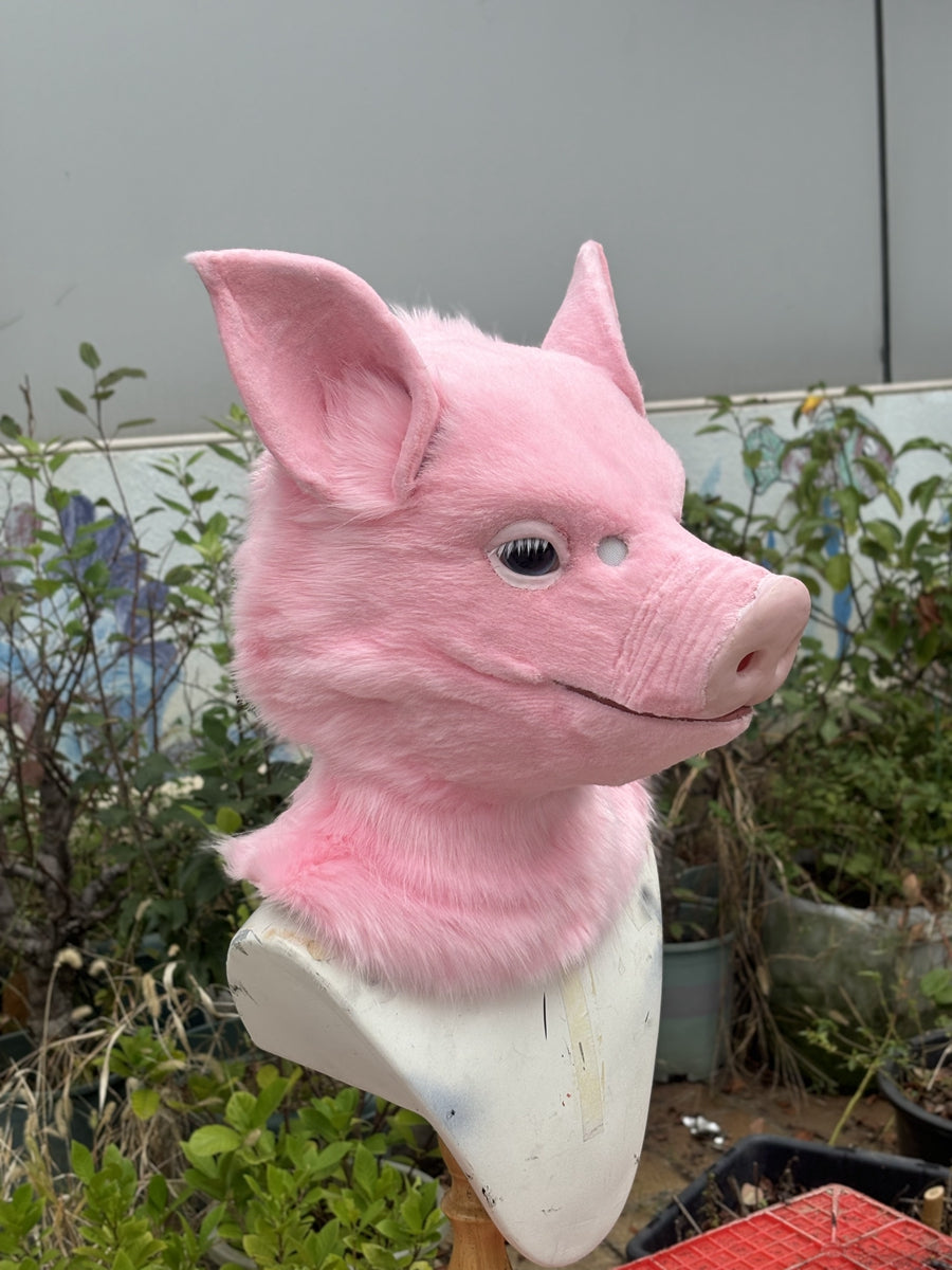 [Premade] Cute Pig Realistic Fursuit Head Movable Jaw
