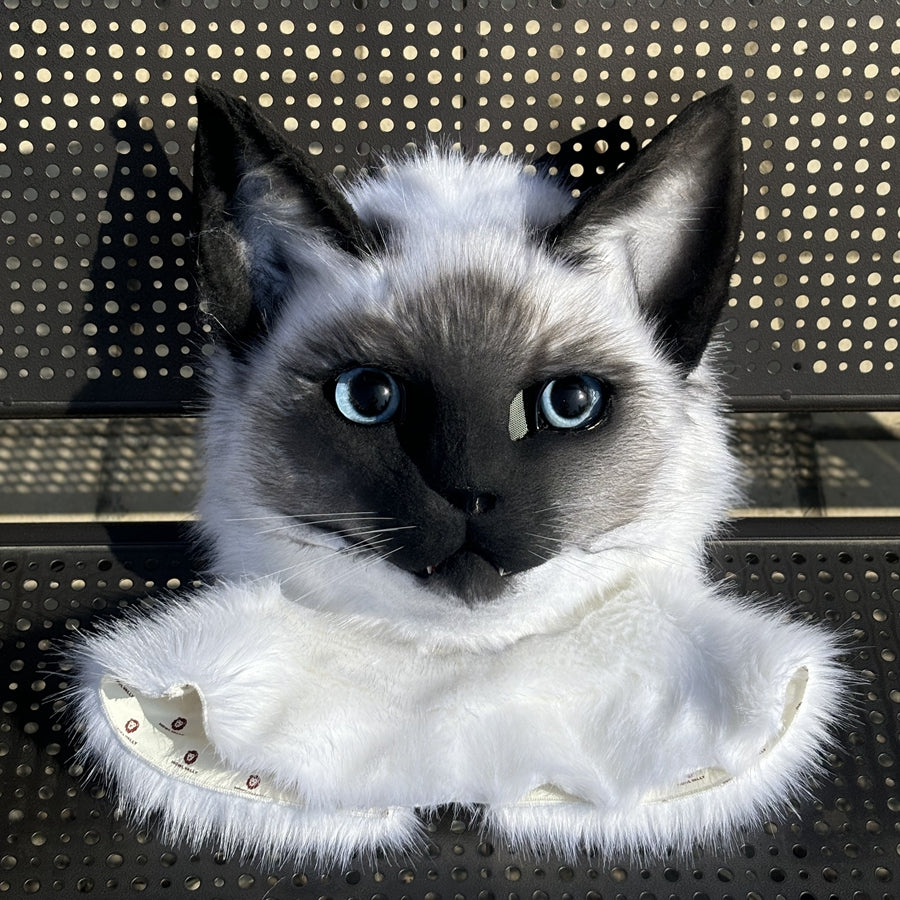 [Premade] Siamese Cat Realistic Fursuit Head Movable Jaw