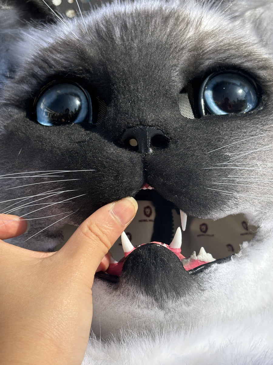 [Premade] Siamese Cat Realistic Fursuit Head Movable Jaw
