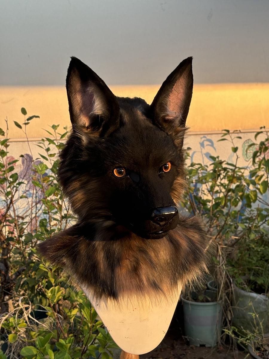 [Premade] Germany Shepherd Dog Realistic Fursuit Head Movable Jaw
