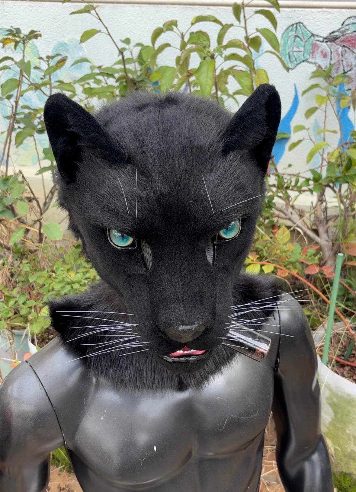 [Premade] Black Panther Realistic Fursuit Head Movable Jaw