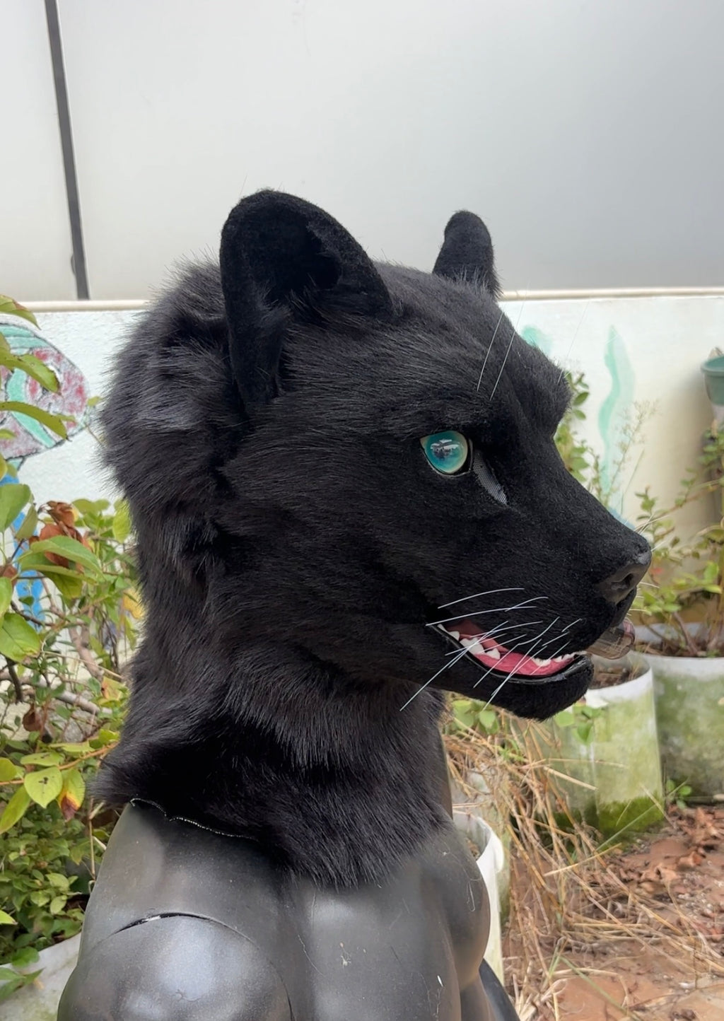 [Premade] Black Panther Realistic Fursuit Head Movable Jaw