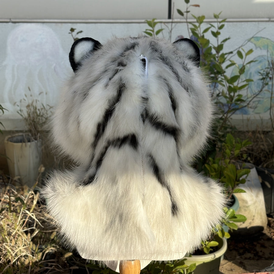 [Premade] White Tiger Realistic Fursuit Head and Paws Movable Jaw
