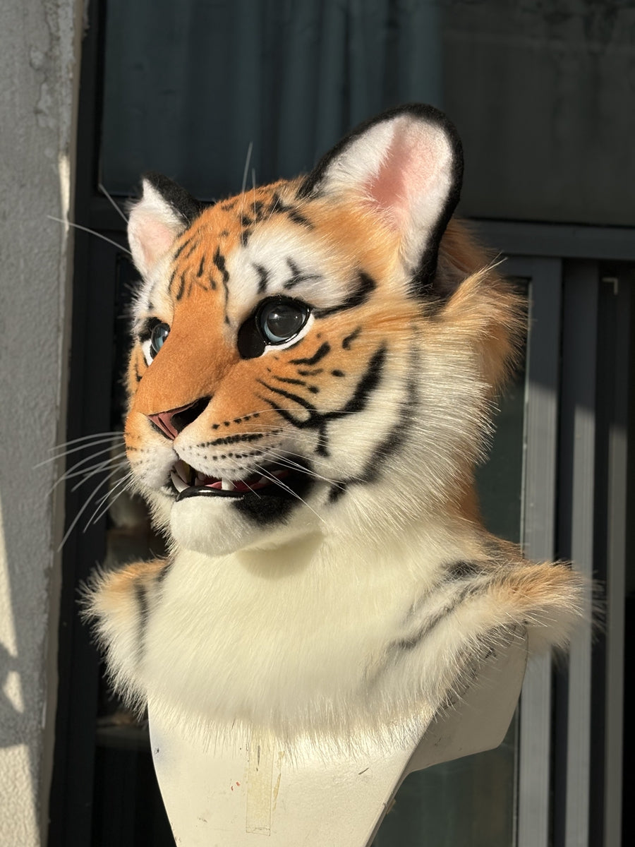 [Premade] Baby Tiger Realistic Fursuit Head Movable Jaw