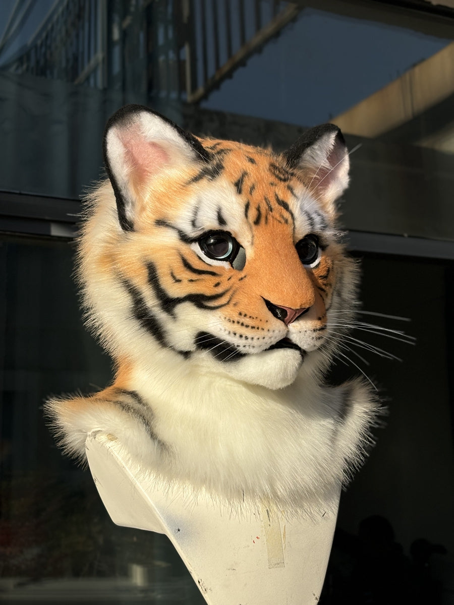 [Premade] Baby Tiger Realistic Fursuit Head Movable Jaw