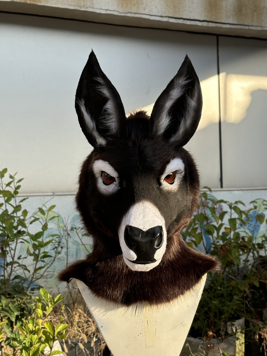 [Premade] Donkey Realistic Fursuit Head Movable Jaw