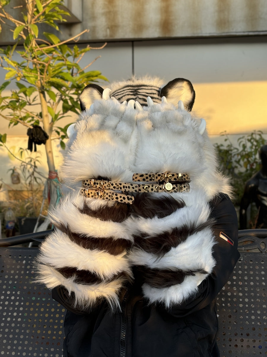 [Premade] White Tiger Realistic Fursuit Head and Paws Movable Jaw