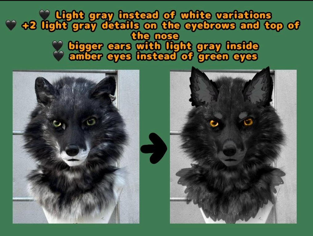 [Commission] Gray Wolf Fursuit Head