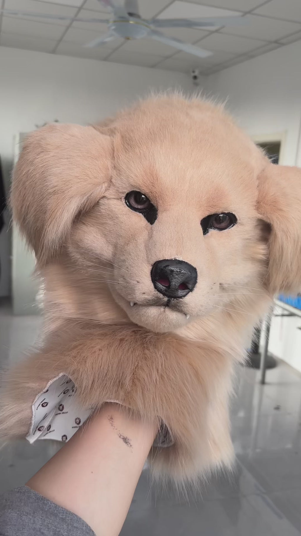 [Premade] Golden Retriever Realistic Fursuit Head Movable Jaw Headpiece Furry Costumes