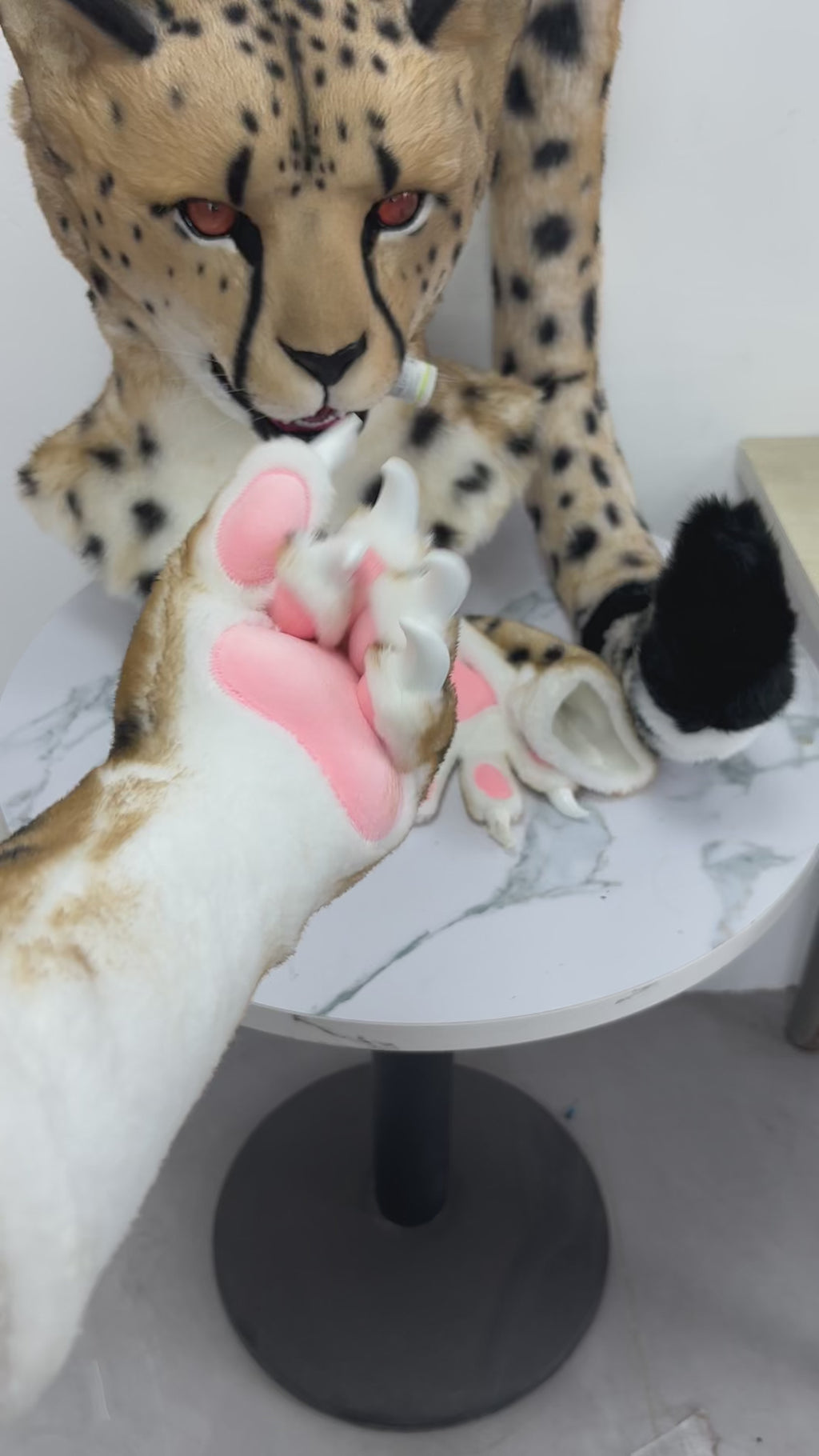 [Premade] Cheetah Realistic Fursuit Partial Furry Costumes Mask Headdress